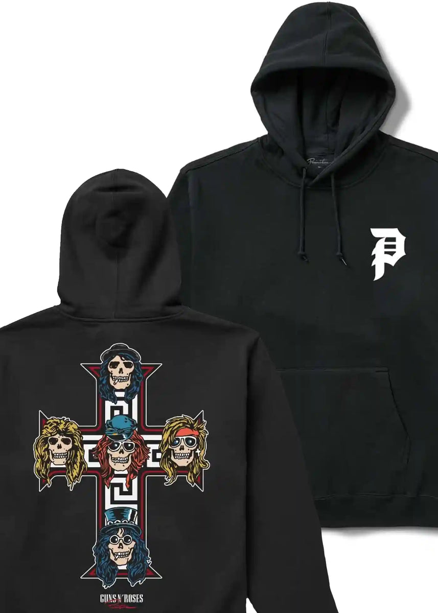 Primitive X Guns N Roses Cross Hoodie Black