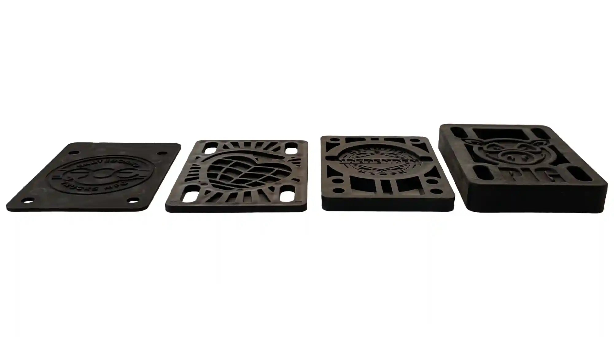 PATIKIL Skateboard Riser Pads – 1/4 Inch (6 Mm) PU Shox Pads, Hoekige Wig 2-pack, Zacht Schokabsorberend – Geschikt Voor Trucks Van 3x2 Inch