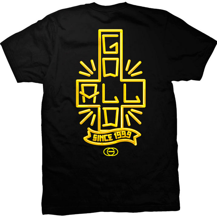 Gold G Town Tee Black  Gold   