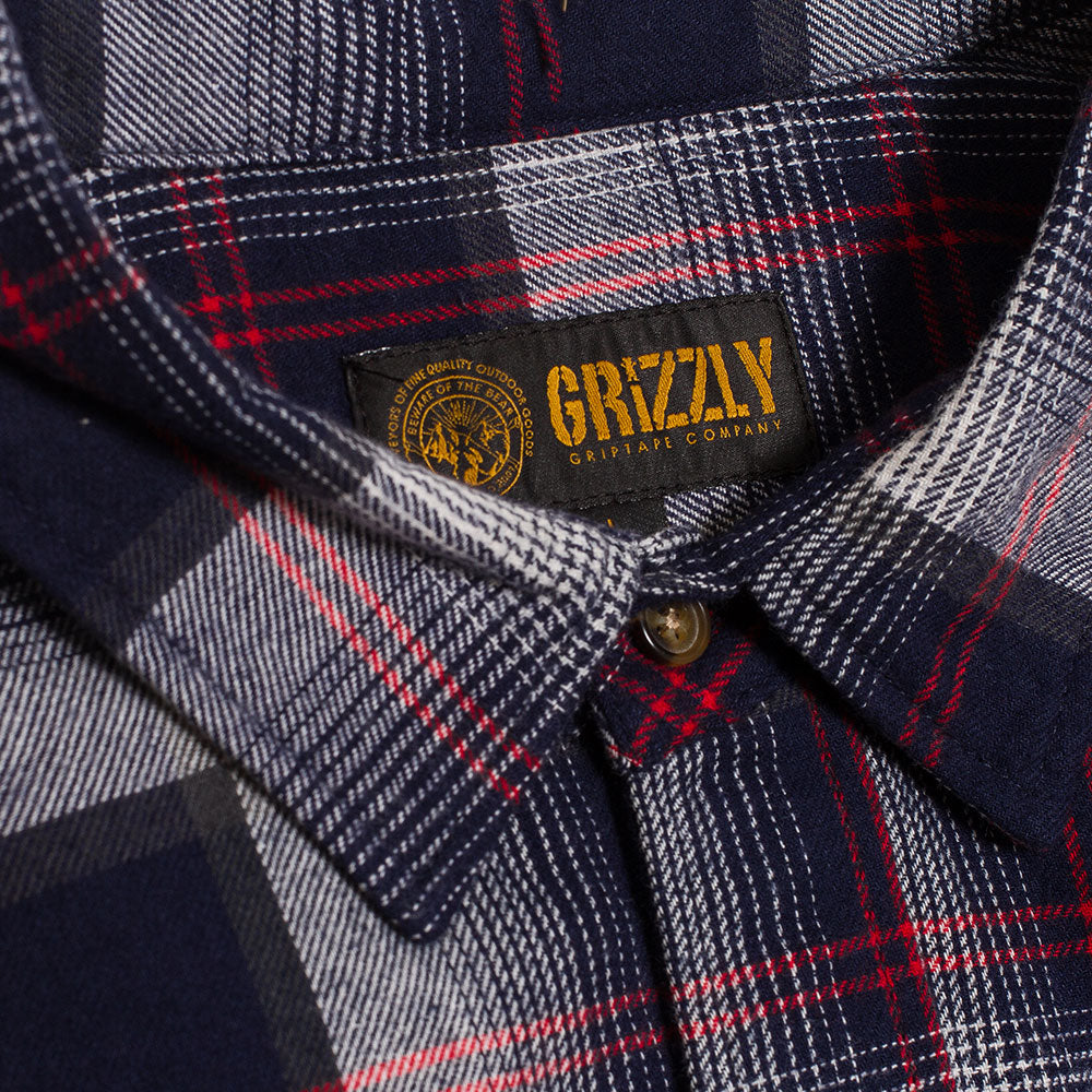 Grizzly Humboldt Woven Navy  Grizzly   