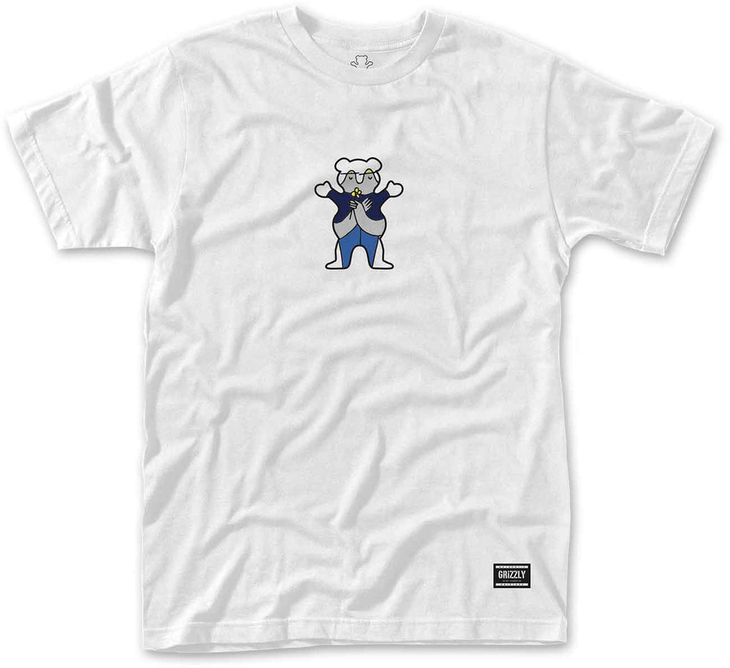 Grizzly Lucas Beaufort Bear Hug T-Shirt White  Grizzly   