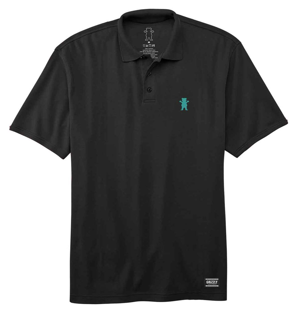 Grizzly OG Bear Polo Shirt Black  Grizzly   