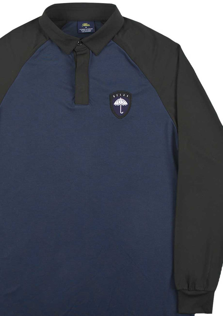 Helas Sportivo Longsleeve Jersey Polo Shirt Navy  Helas   