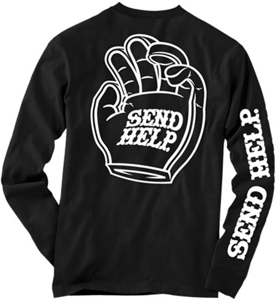 Send Help Basic Logo Longsleeve Black  Send Help   