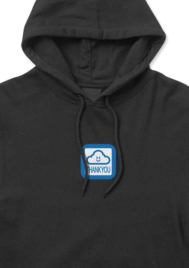 Thank You Cloud Of Fortune Hooded Sweatshirt Black  Thank You   