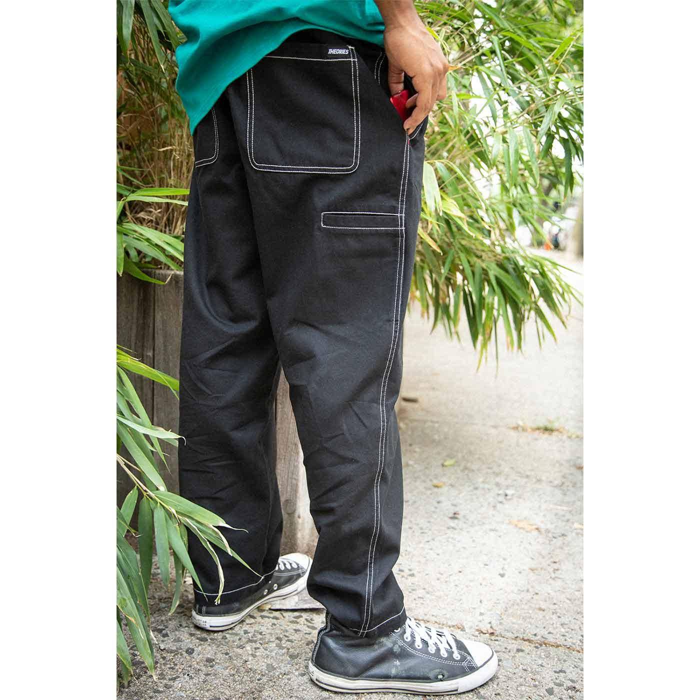 Theories Stamp Lounge Pants Black Contrast – Freedom Skateshop