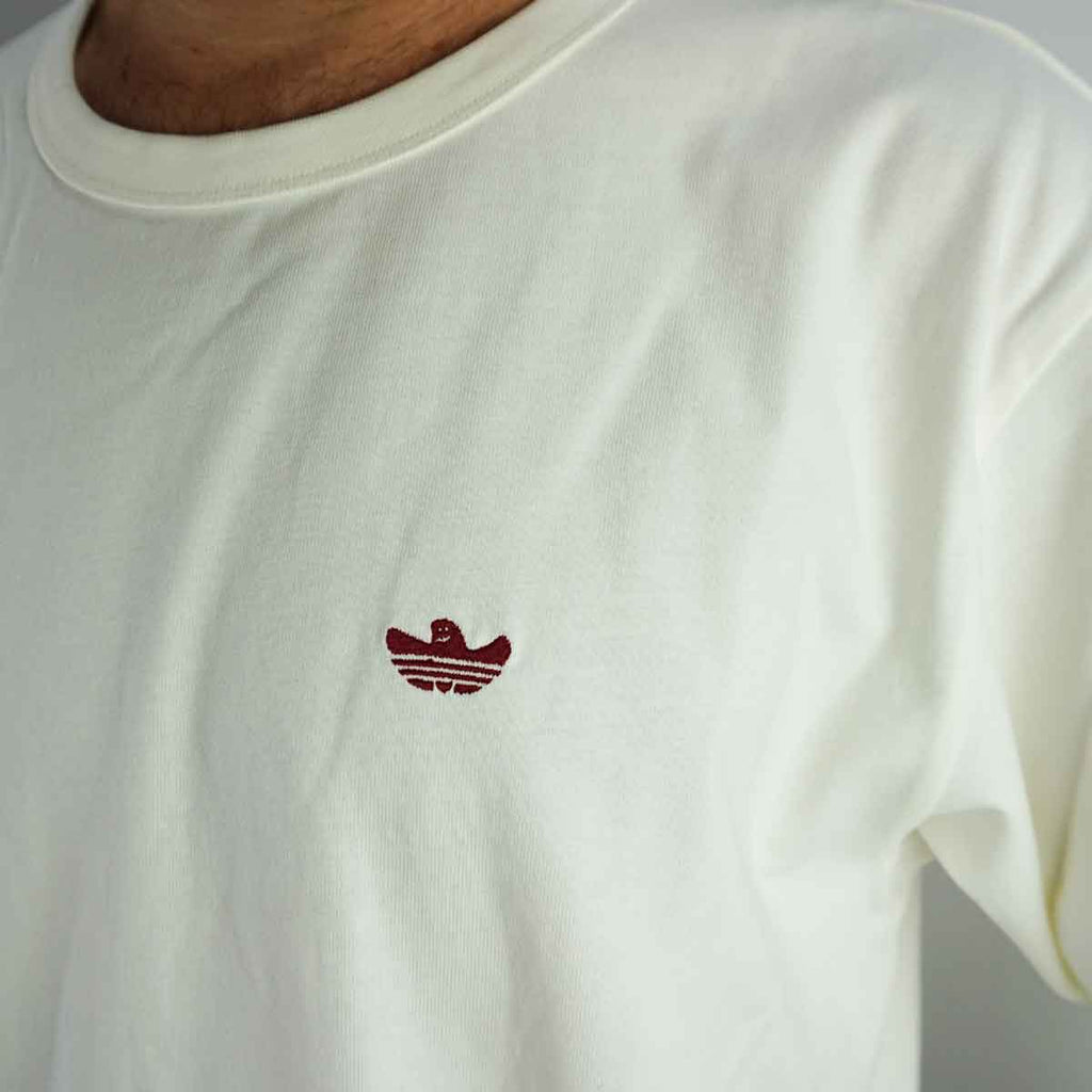 Adidas Shmoo Longsleeve T-Shirt Off White Mineral Red  Adidas Skateboarding   