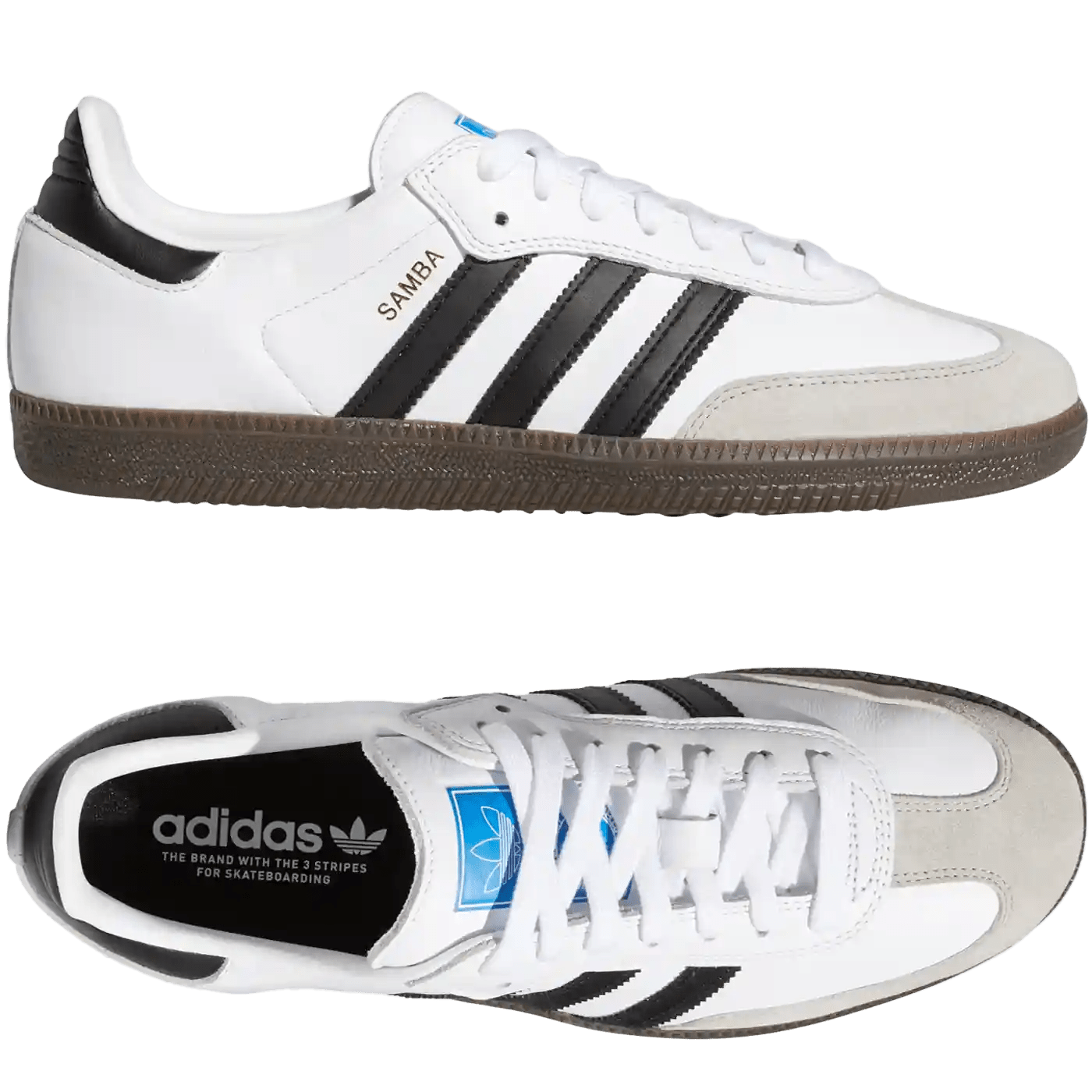 Adidas Skateboarding Samba ADV Skate Shoe White Black Gum Freedom Skateshop Adidas Skateboarding Samba ADV Skate Shoe White Black Gum Freedom Skateshop