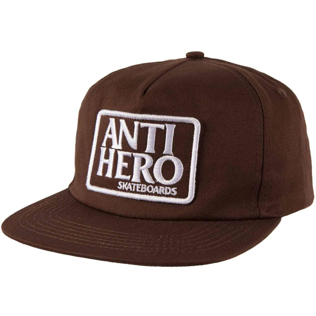 Anti Hero Reserve Patch Snap Back Cap Brown White  Anti Hero   