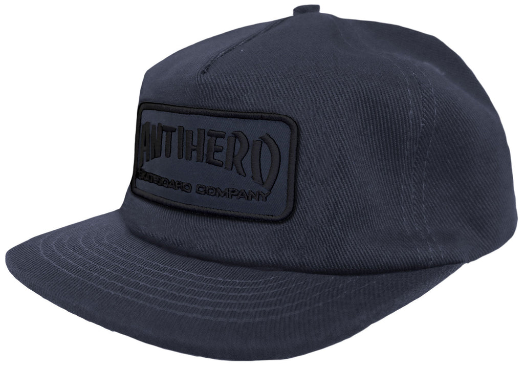 Anti Hero Skate Co. Patch Snapback Cap Navy  Anti Hero   