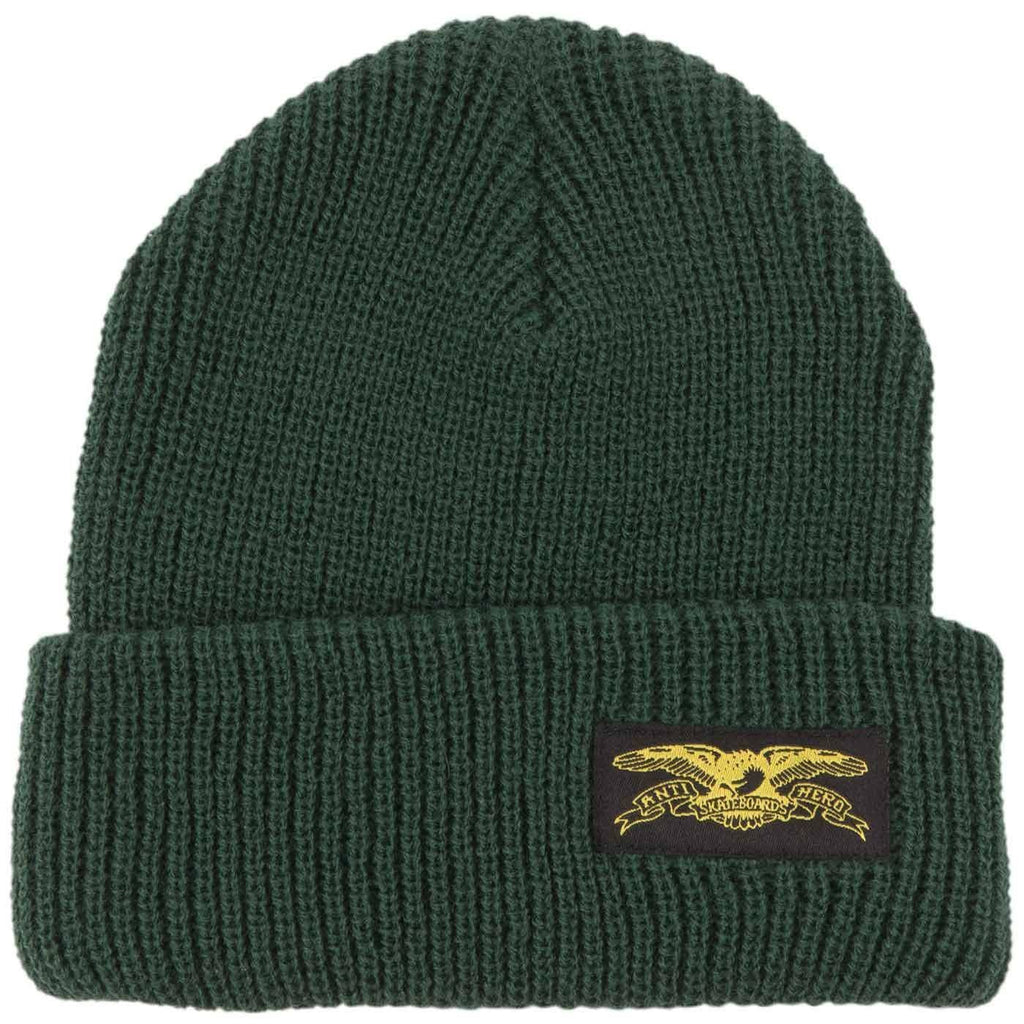 Anti Hero Stock Eagle Label Beanie Dark Green  Anti Hero   