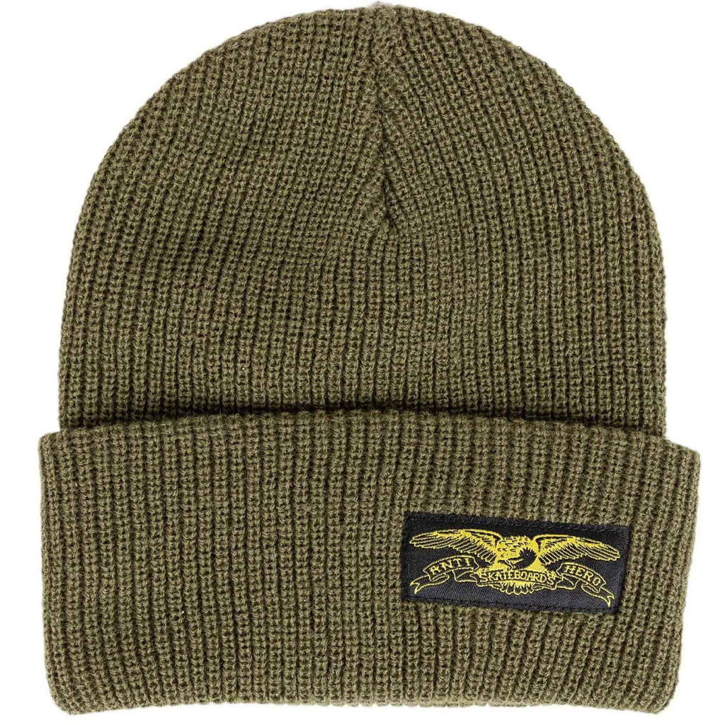 Anti Hero Stock Eagle Label Beanie Olive  Anti Hero   