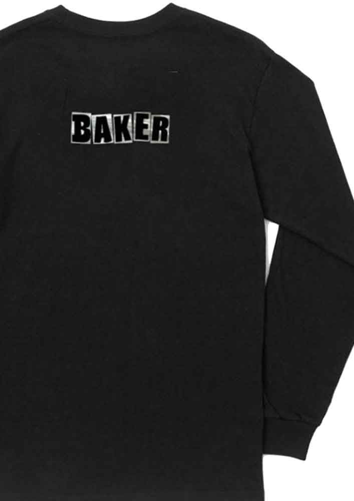 Baker Brand Logo Streak Longsleeve Shirt Black  Baker   