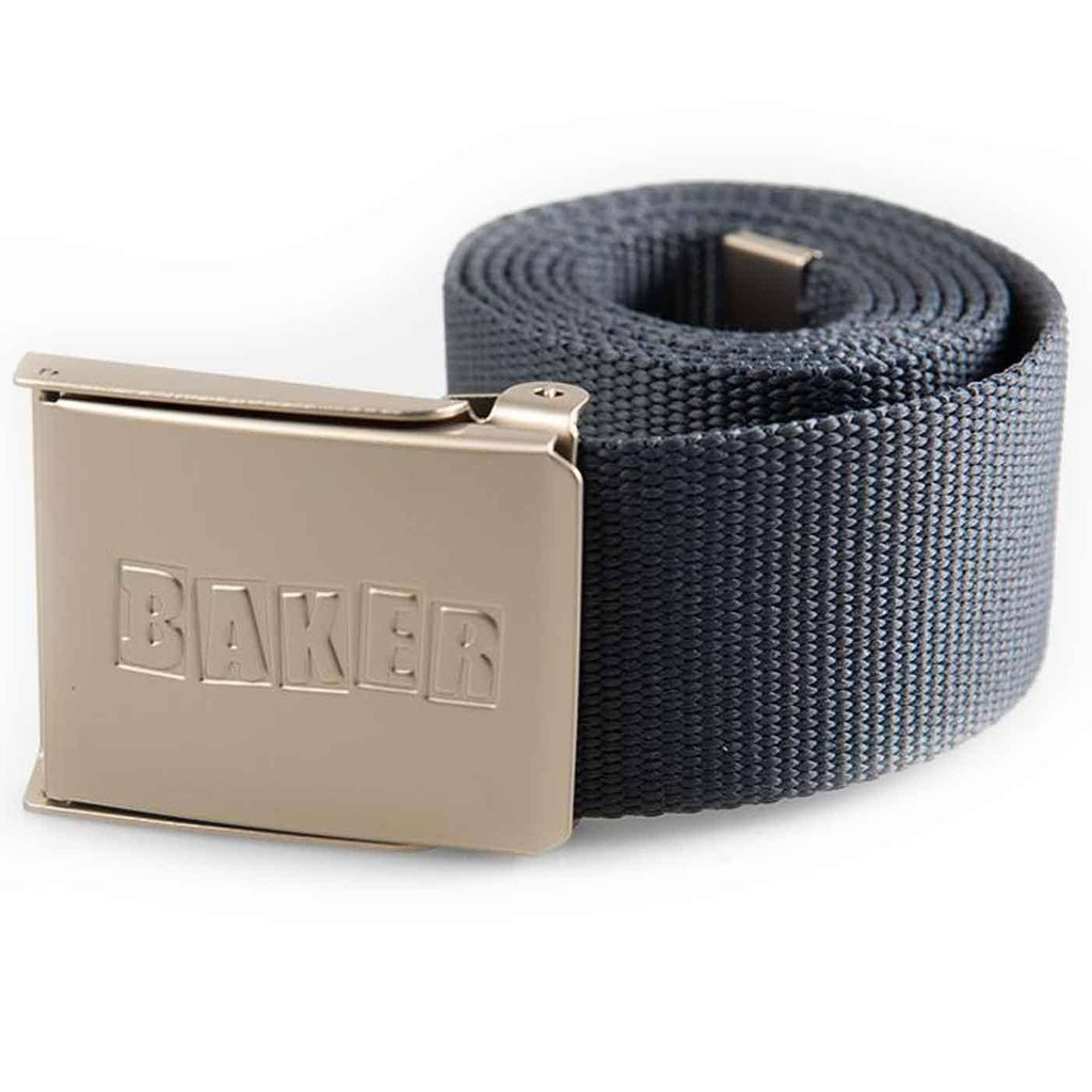 Baker Brand Logo Web Belt Navy  Baker   