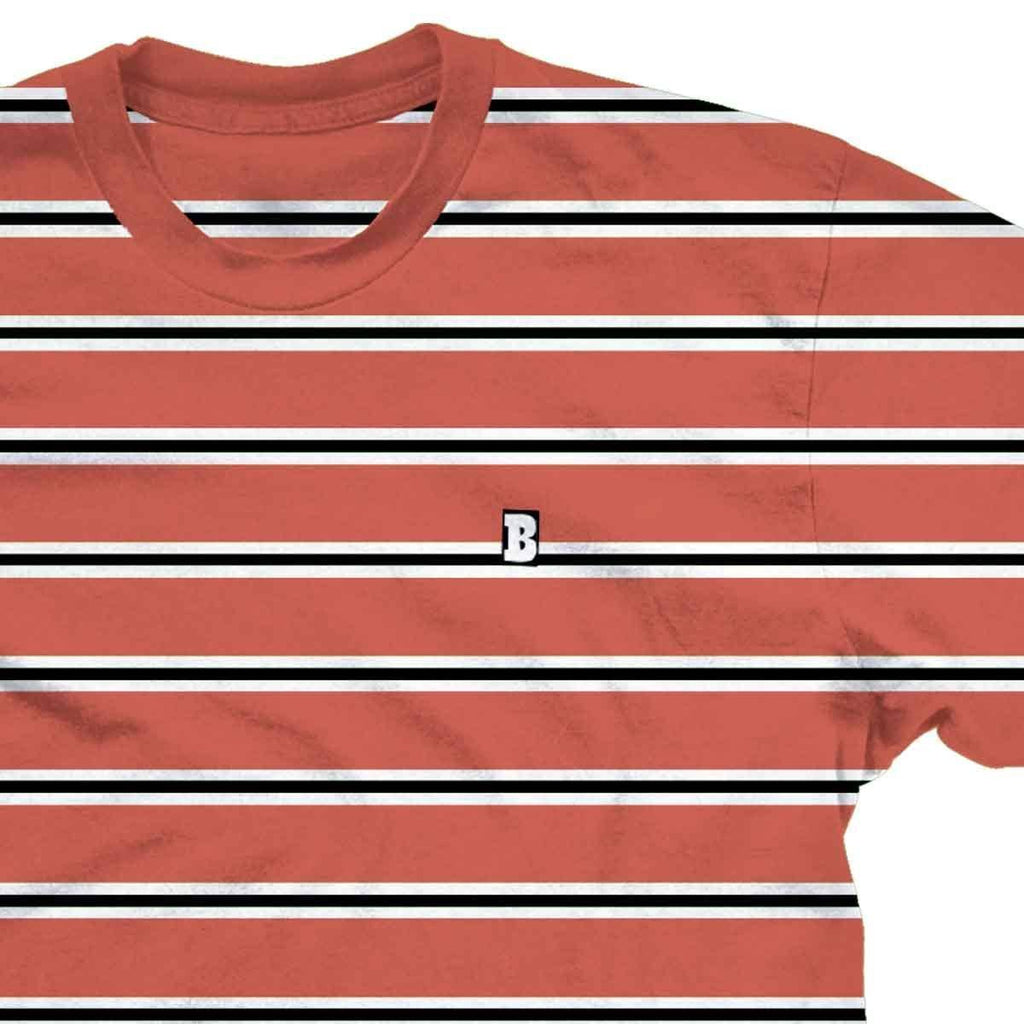 Baker Capital B Striped T-Shirt Red  Baker   
