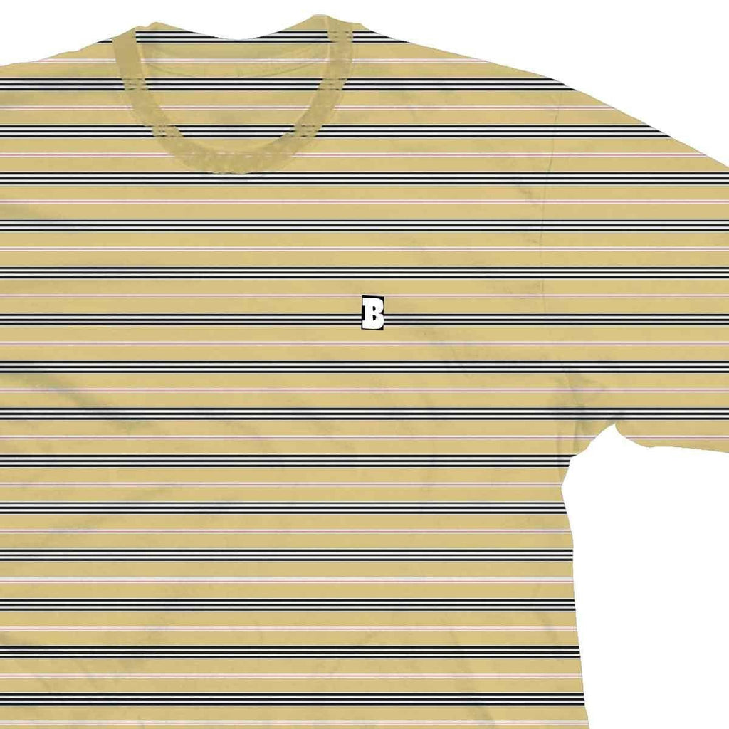 Baker Capital B Striped T-Shirt Yellow  Baker   