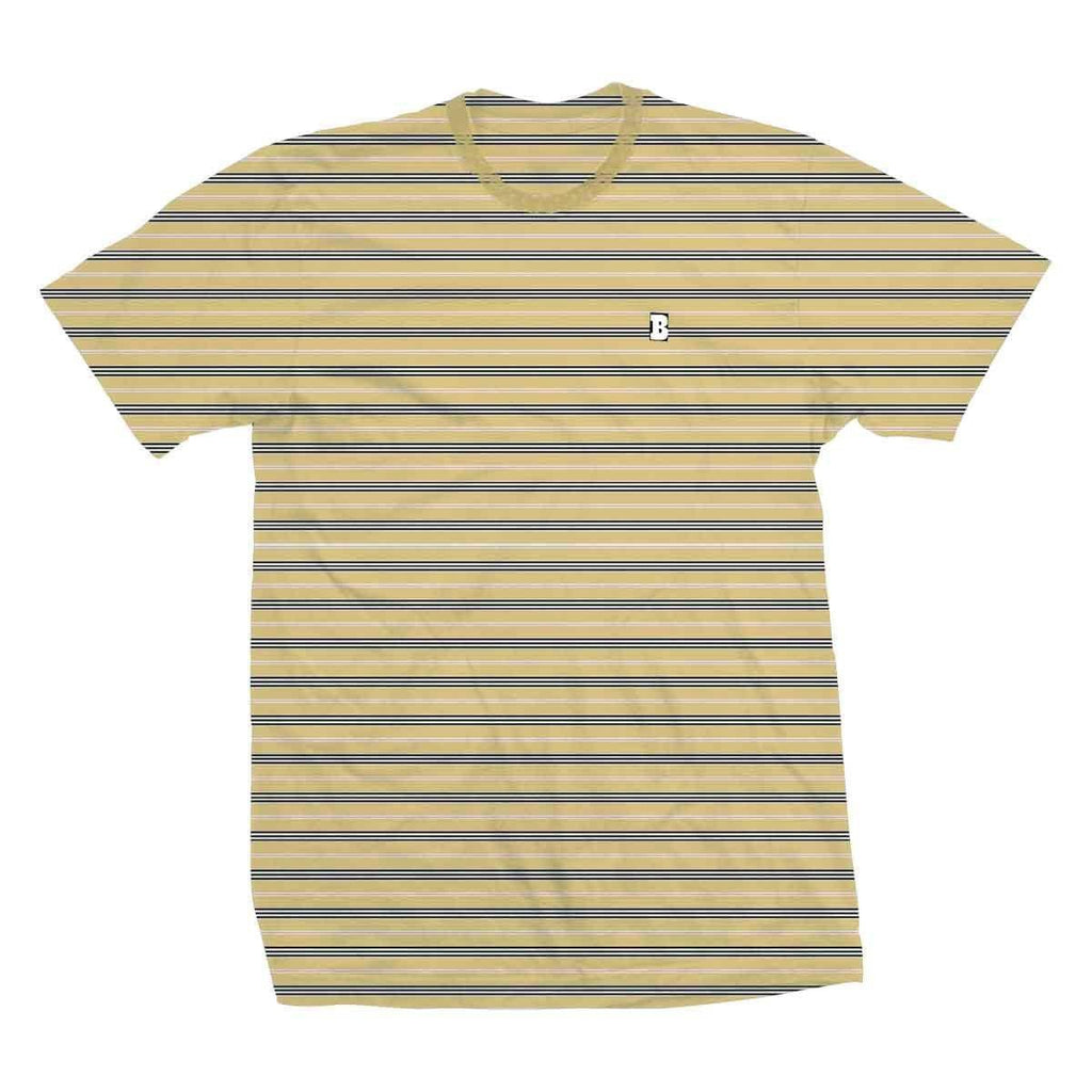 Baker Capital B Striped T-Shirt Yellow  Baker   