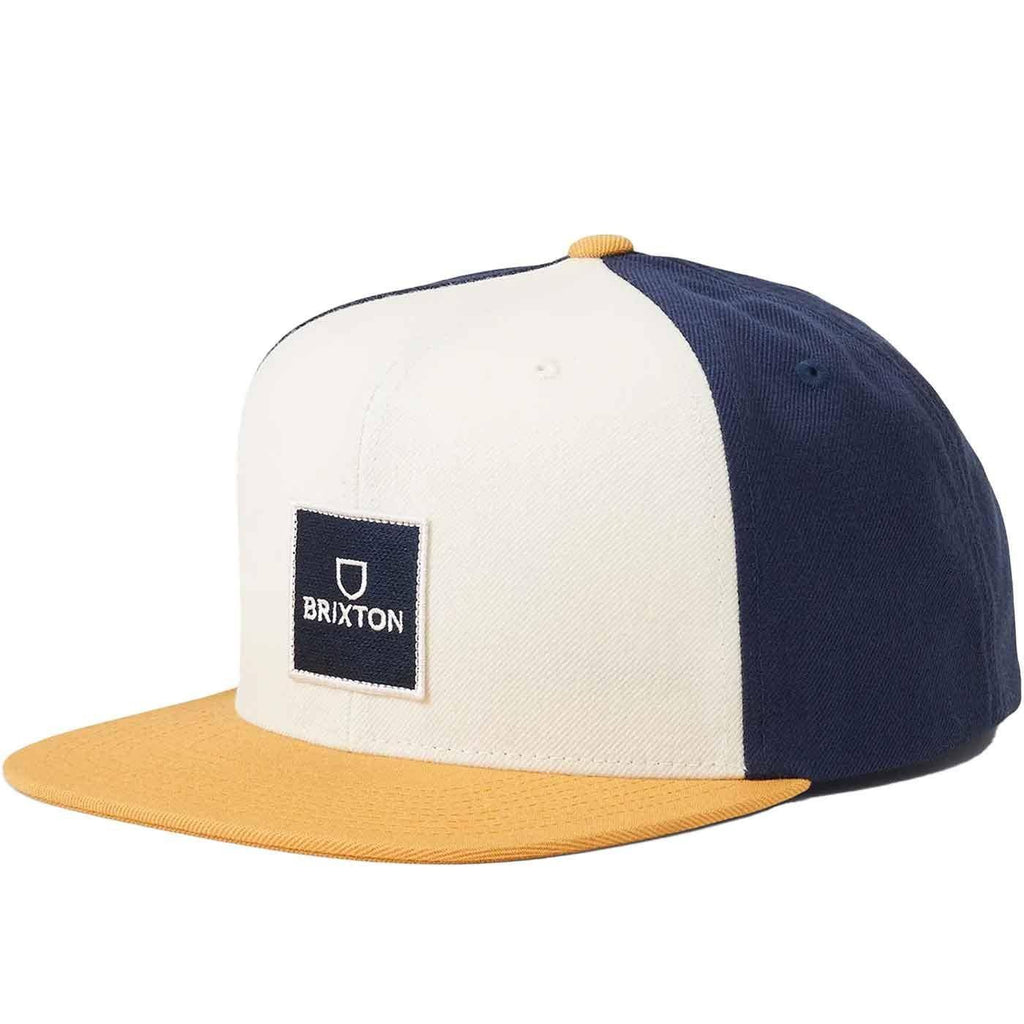 Brixton Alpha Square Cap Golden Glow Off White Joe Blue  Brixton   