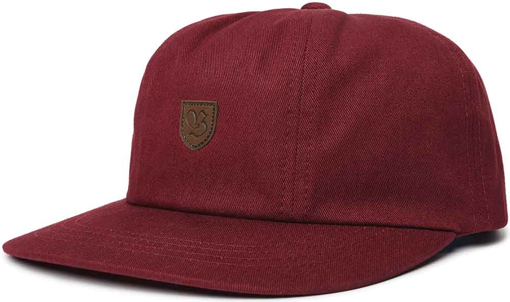 Brixton B Shield III Strapback Cap Maroon  Brixton   