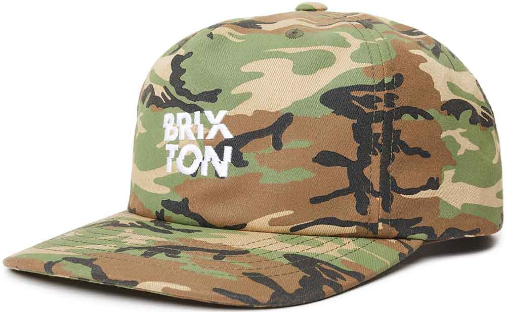 Brixton Fragment II Snapback Cap Woodland Camo  Brixton   