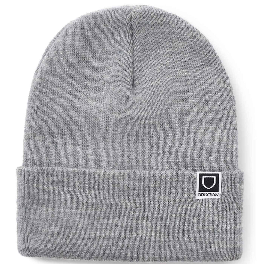 Brixton Harbor Beta Watch Cap Beanie Light Heather Grey  Brixton   