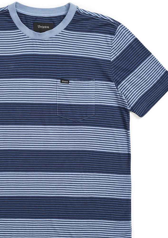 Brixton Hilt Knit Pocket T-Shirt Twilight Blue Washed Navy  Brixton   