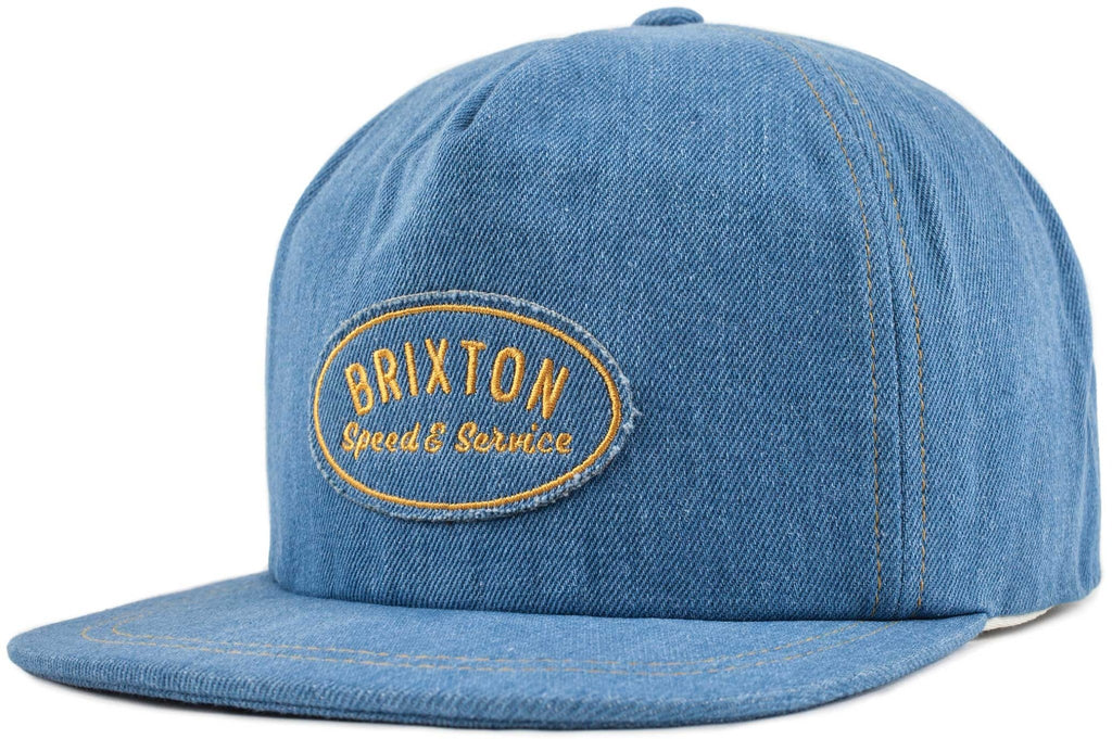 Brixton Mags High Profile Unstructured Snapback Cap Light Denim  Brixton   