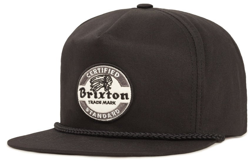 Brixton Soto Snap Back Cap Black White  Brixton   