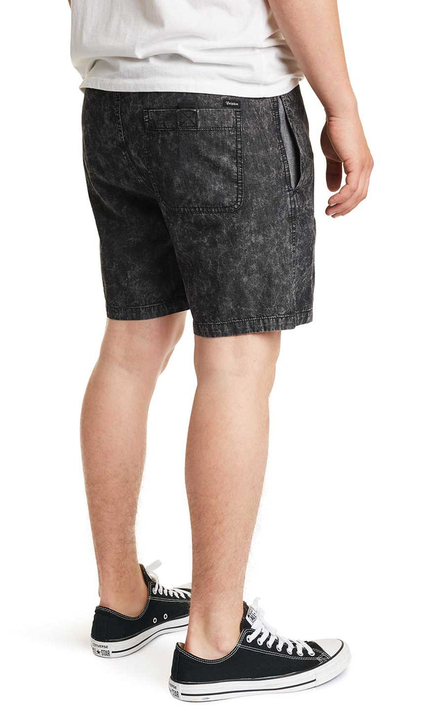 Brixton Steady Short Black Acid Wash  Brixton   