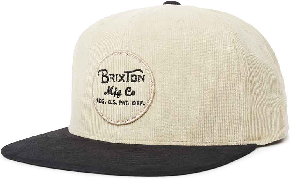 Brixton Wheeler Snapback Cap Black Vanilla  Brixton   