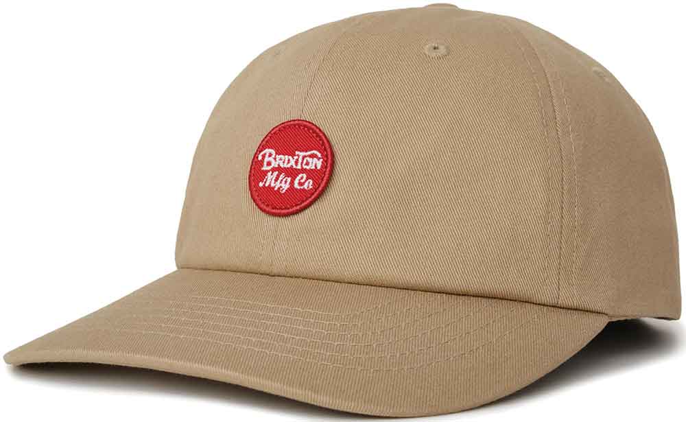 Brixton Wheeler Strapback Cap Khaki Red  Brixton   