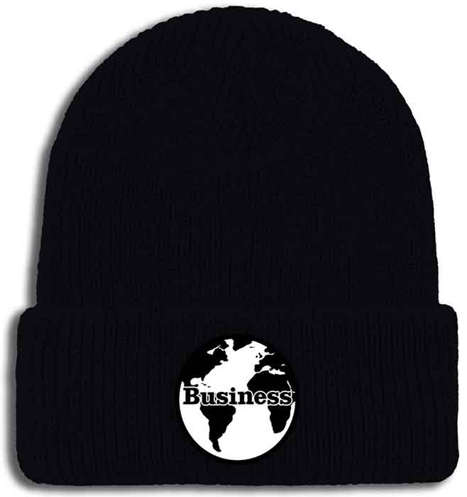 Business & Company World Patch Beanie Black  Business and Company   
