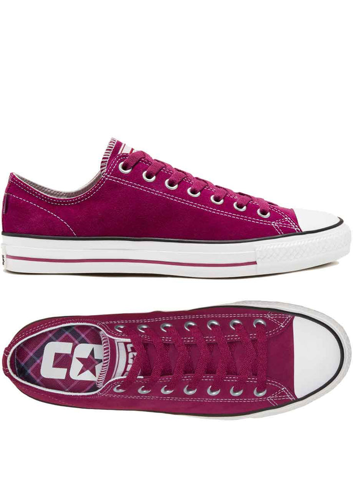 Converse CTAS Pro Rose Maroon White Classic Suede Schuh  Converse   
