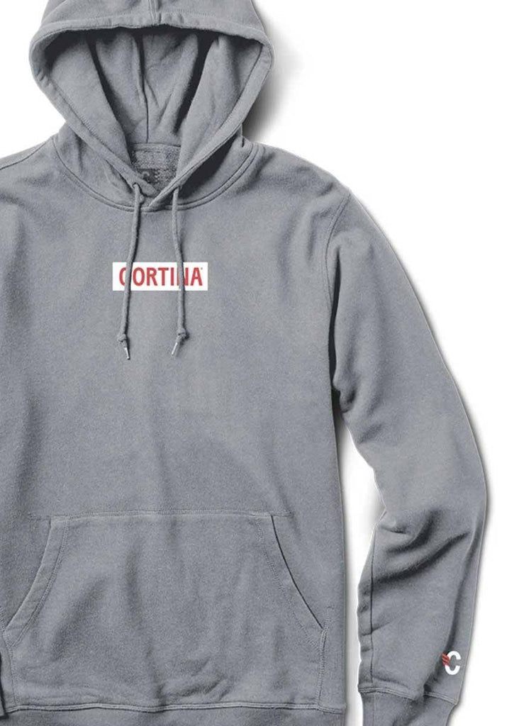 Cortina Box Logo Hooded Sweatshirt Grey  Cortina   