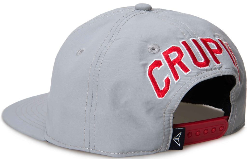 Crupie Delta Logo Unstructured Snapback Cap Grey  Crupie   