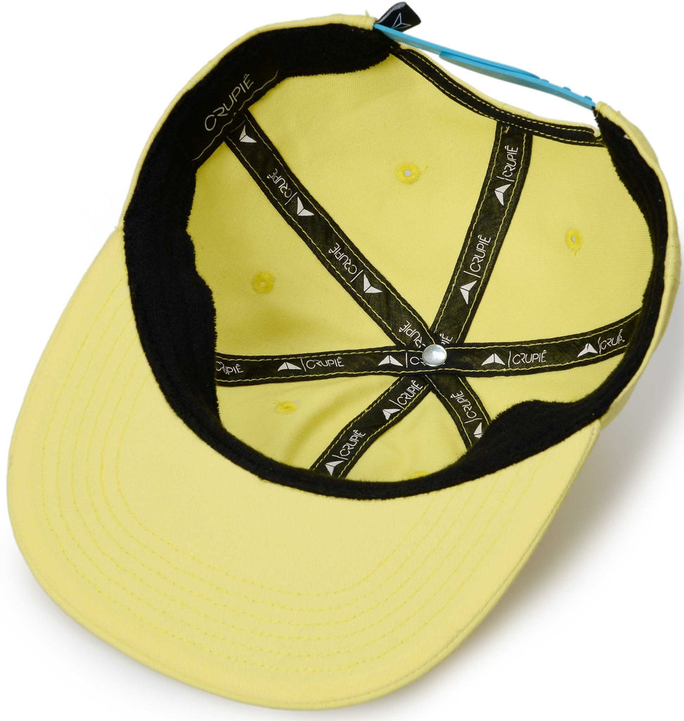 Crupie Delta Logo Unstructured Snapback Cap Yellow  Crupie   