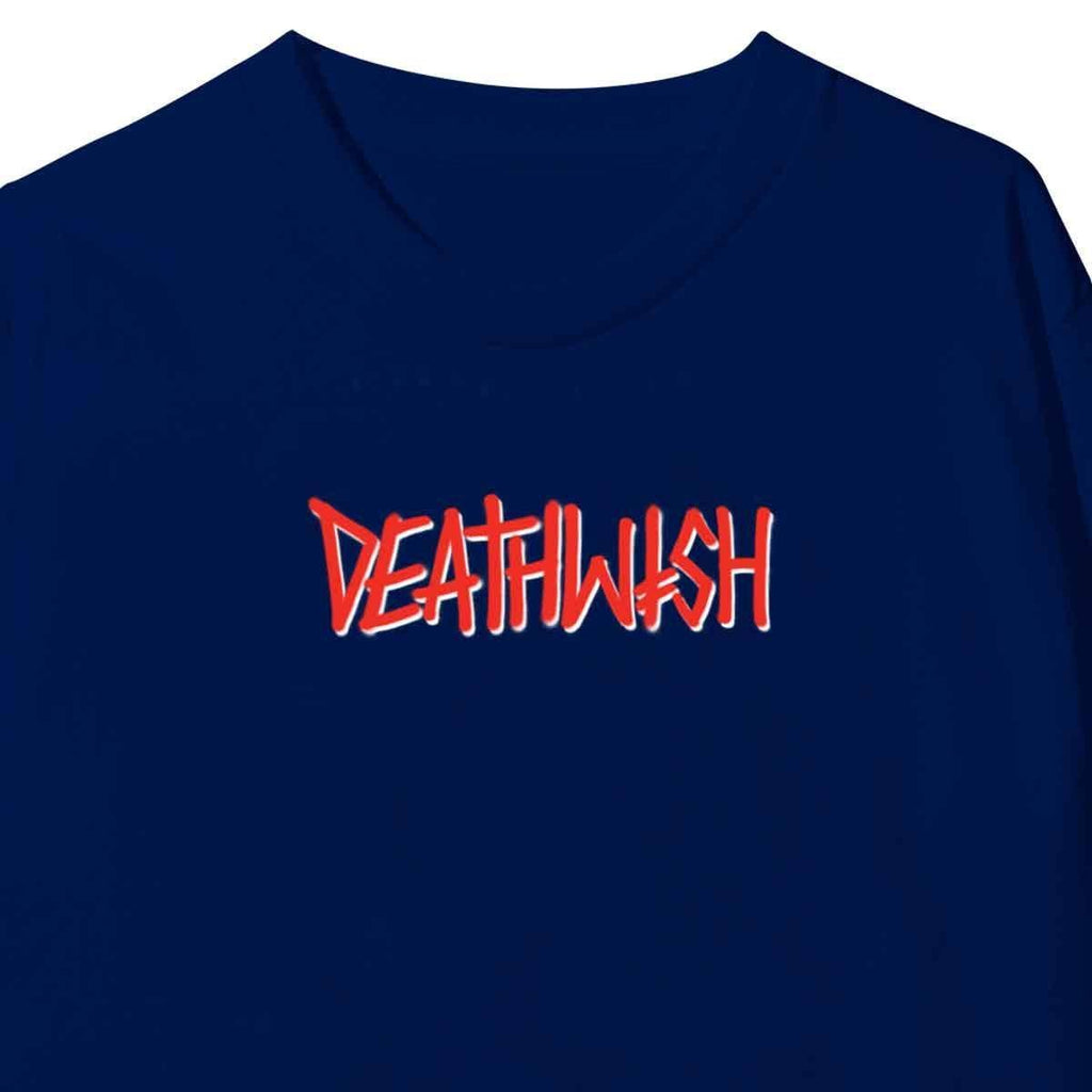 Deathwish Deathspray Longsleeve T-Shirt Navy Red  Deathwish   