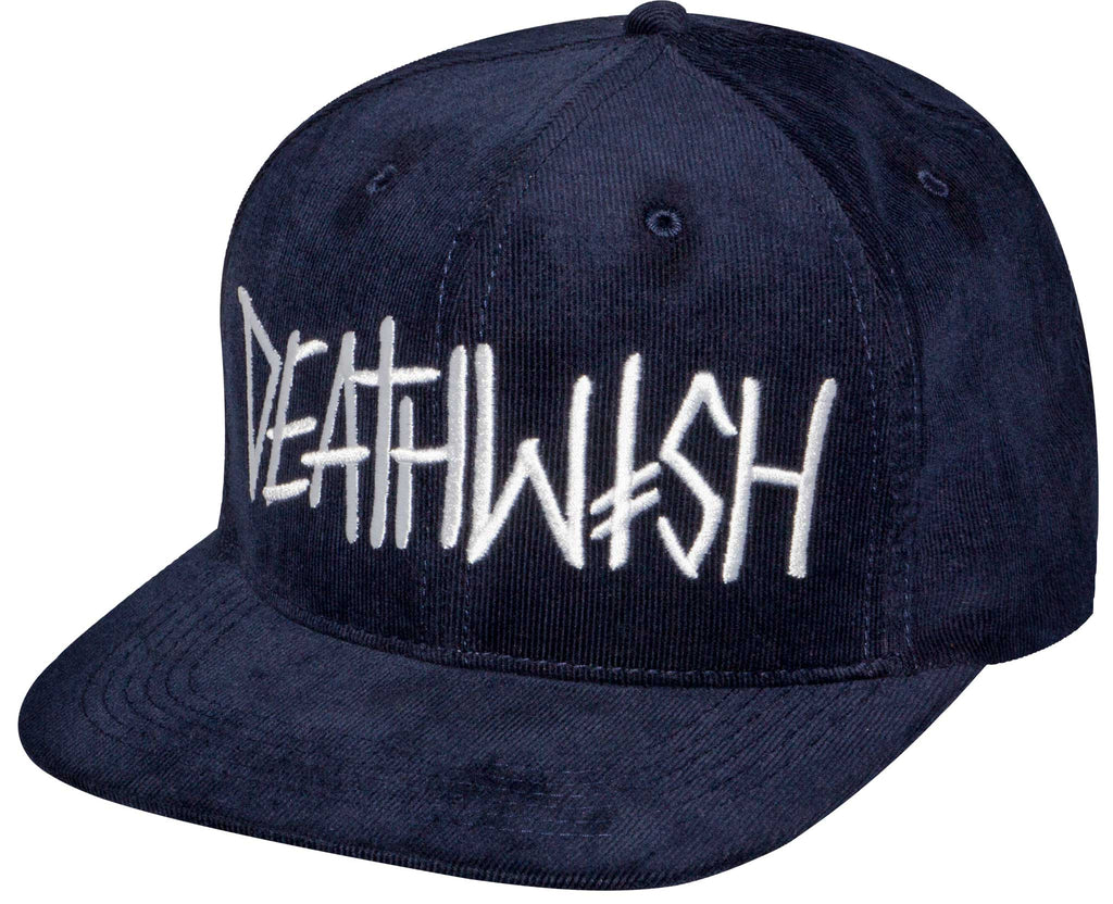 Deathwish Deathspray Strap Back Cap Navy Cord  Deathwish   