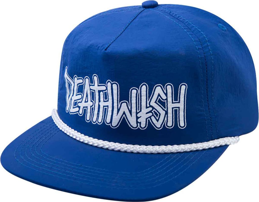 Deathwish Outline Snapback Cap Royal Blue  Deathwish   