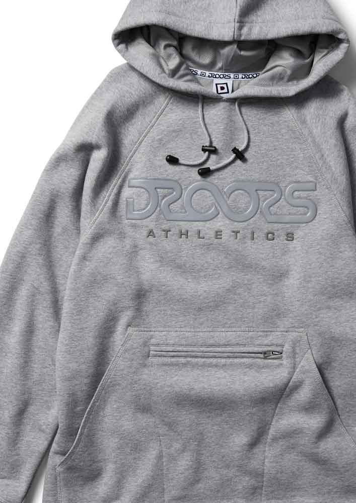 Droors Regulus Hooded Sweatshirt Heather Grey  Droors   