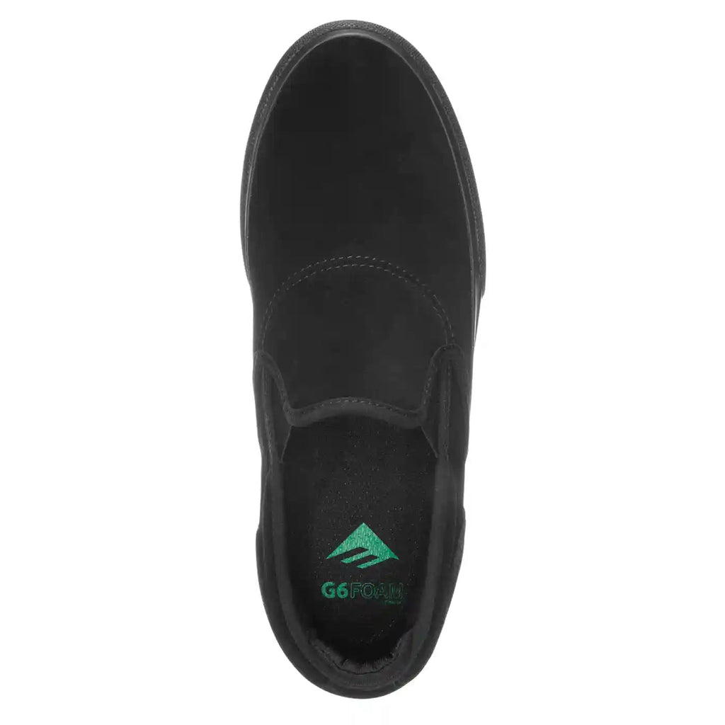 Emerica Wino G6 Slip On Skateschuh Black Black  Emerica   