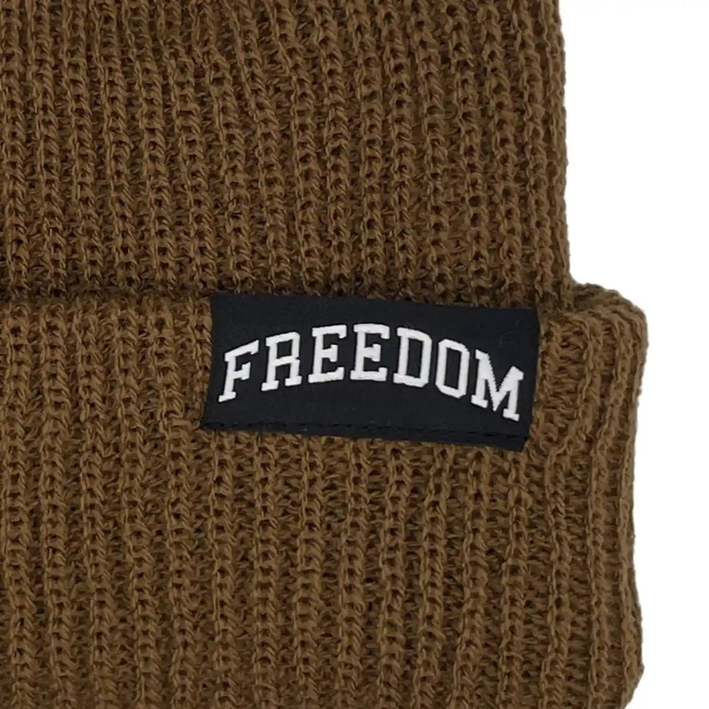 Freedom Drop Out Beanie Coyote Brown  Freedom   