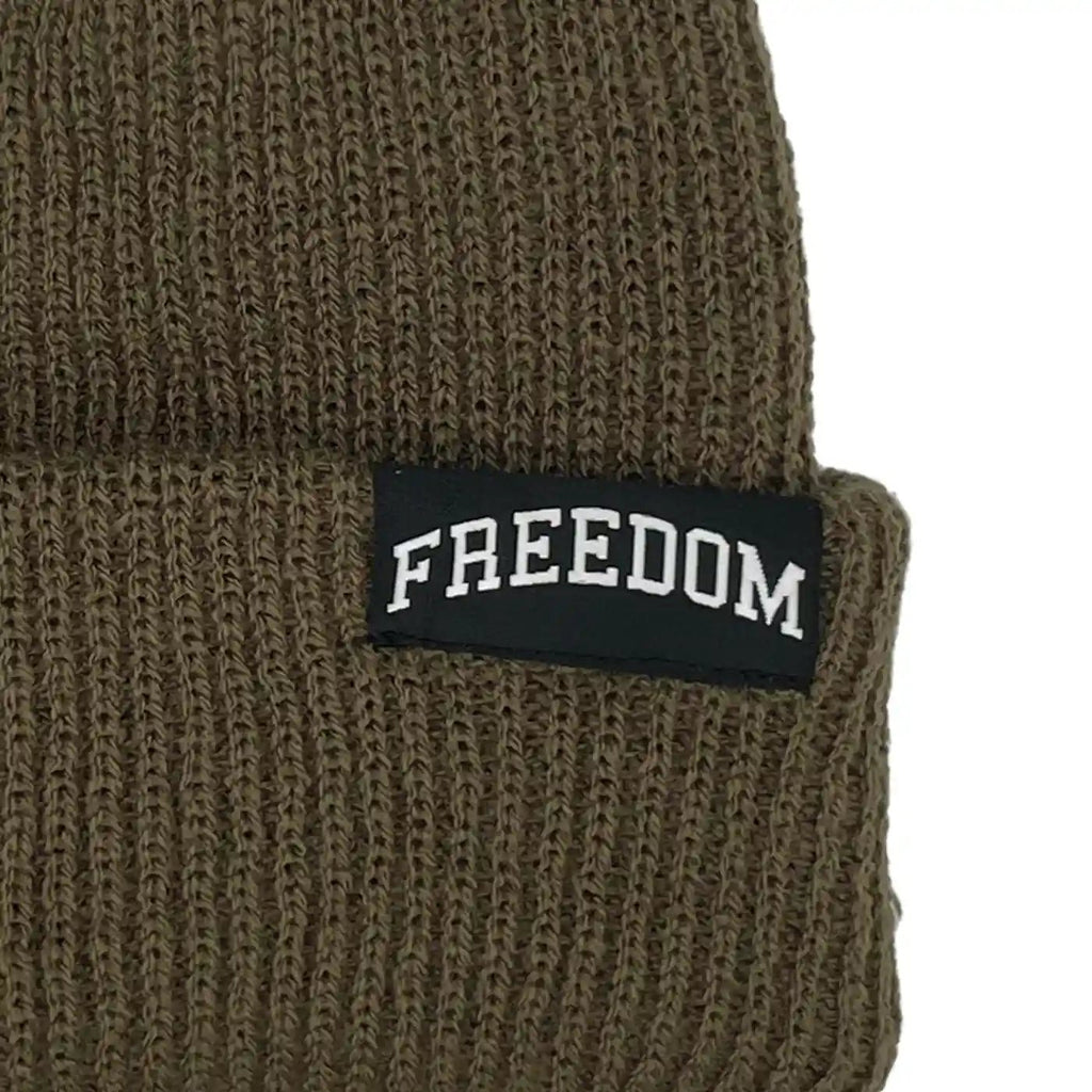 Freedom Drop Out Beanie Surplus Green  Freedom   