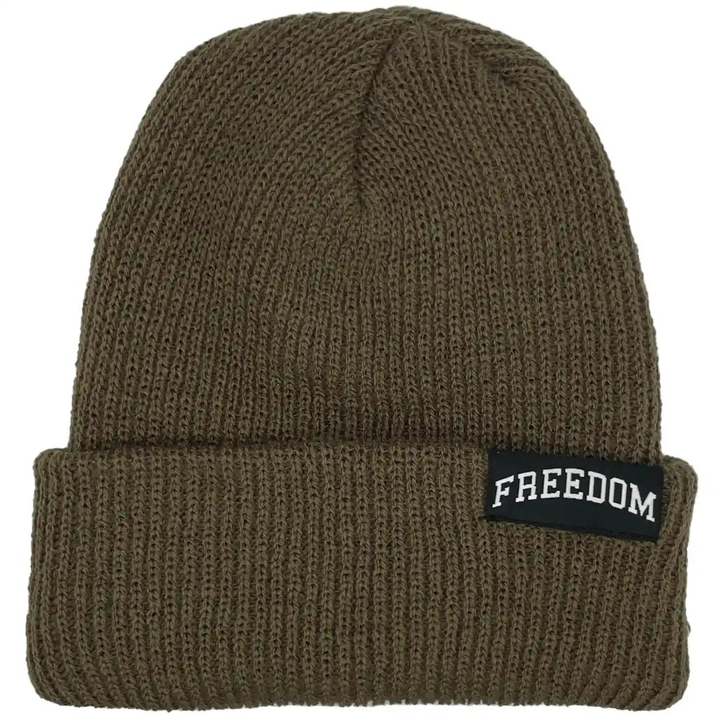 Freedom Drop Out Beanie Surplus Green  Freedom   