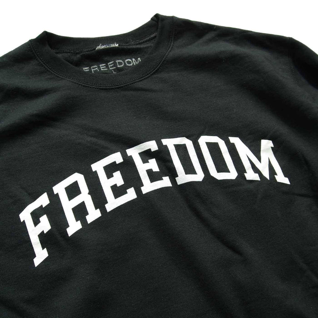 Freedom Drop Out Crewneck Sweatshirt Black  Freedom   
