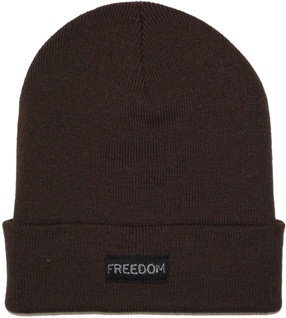 Freedom Label Beanie Chocolate  Freedom   