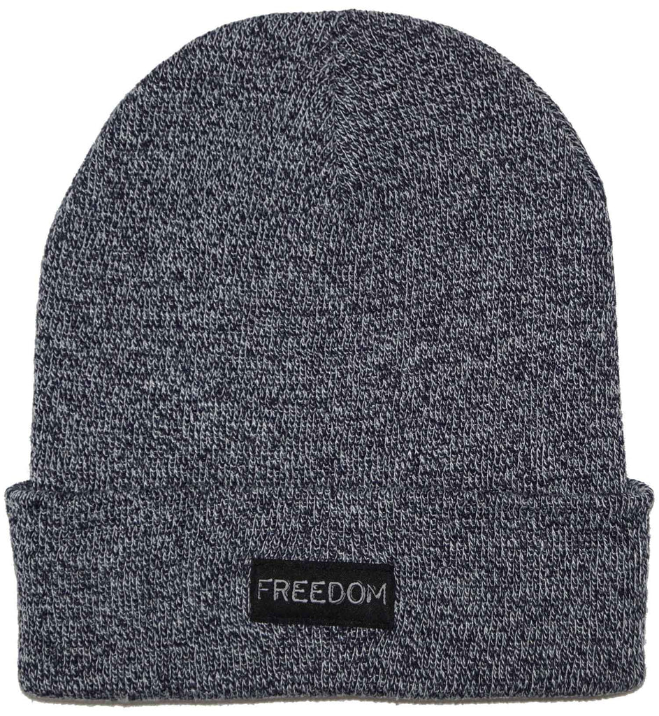 Freedom Label Beanie Heather Navy  Freedom   