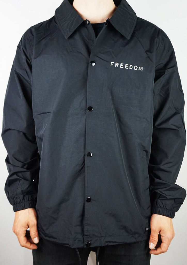 Freedom Label Coaches Jacket Black  Freedom   