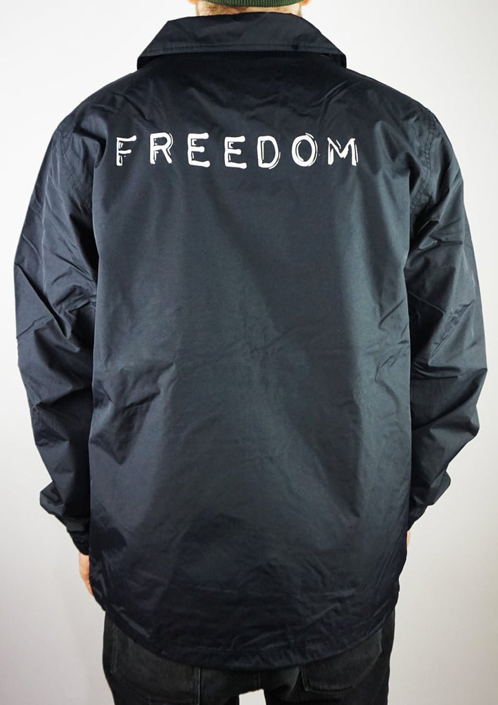 Freedom Label Coaches Jacket Black  Freedom   