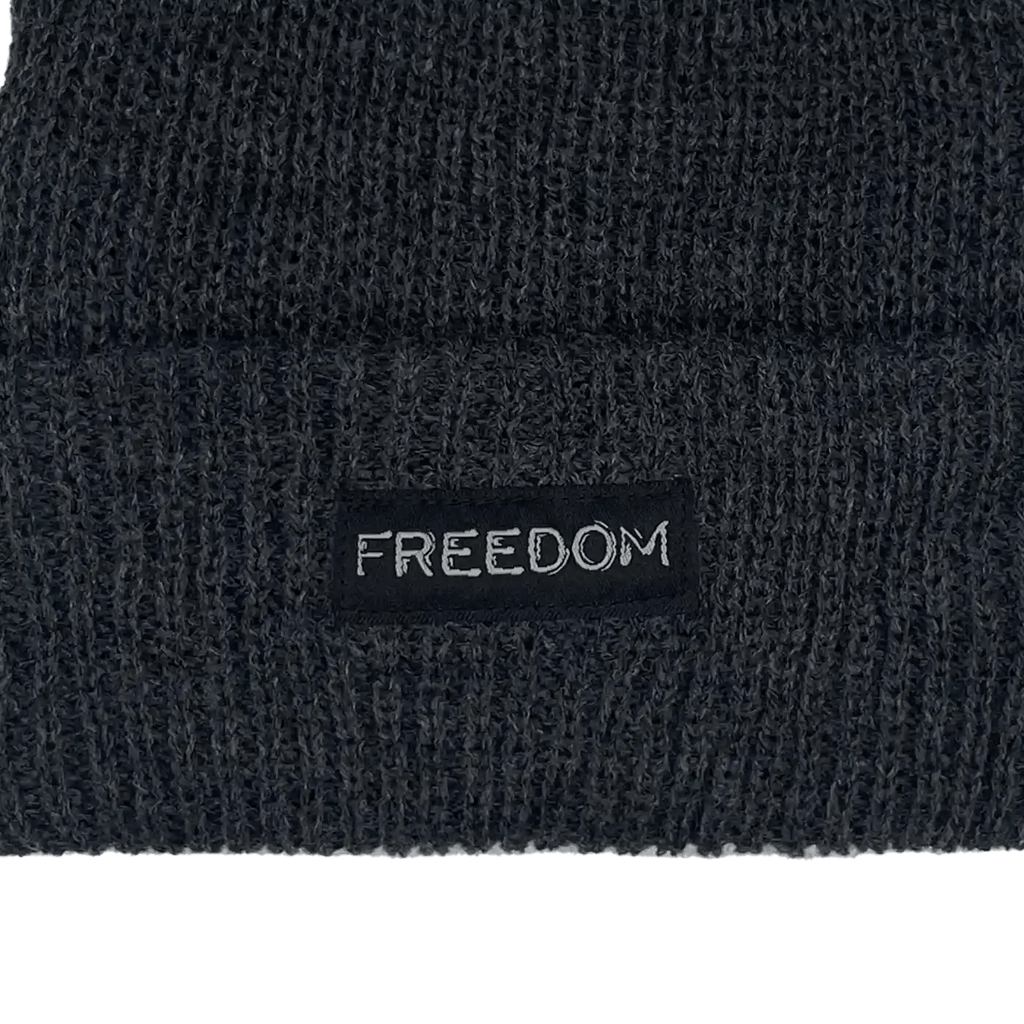 Freedom Label Cuff Beanie Charcoal Heather  Freedom   